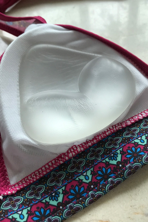 투명실리콘하트 2cm 비키니왕뽕 볼륨업 수영복 브라캡
